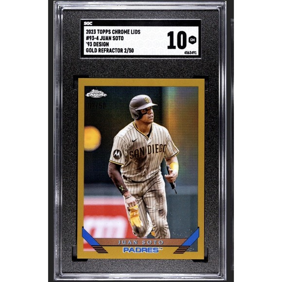 2023 Topps Chrome Lids Juan Soto Gold Refractor /50 GEM MINT 10 - POP 1!! - Picture 1 of 2